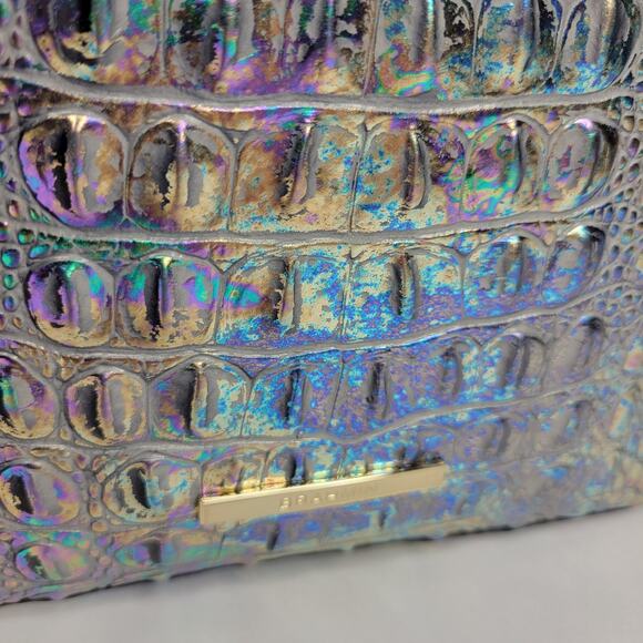 BRAHMIN Katie Mother of Pearl Melbourne Crossbody Purse Hologram Iridescent NWT - Picture 7 of 16